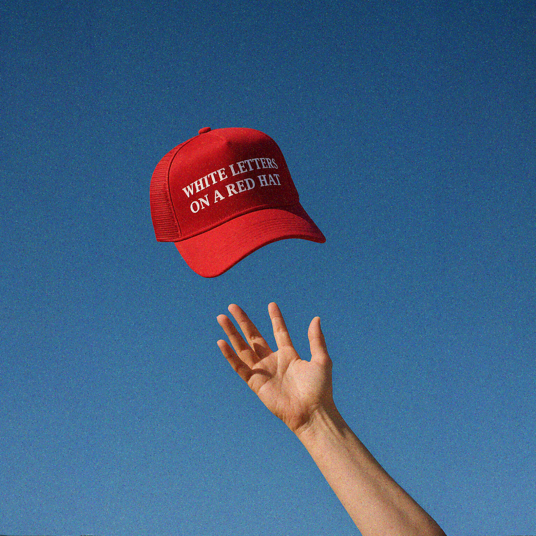 Hold For Plain | White Letters on a Red Hat - Hold for Plain