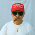Hold For Plain | White Letters on a Red Hat - Hold for Plain