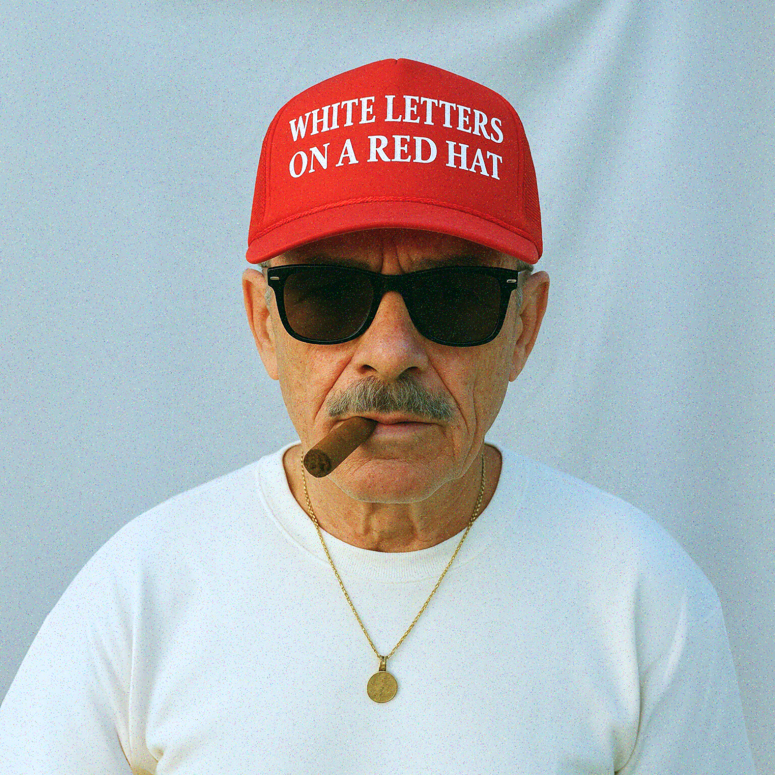 Hold For Plain | White Letters on a Red Hat - Hold for Plain
