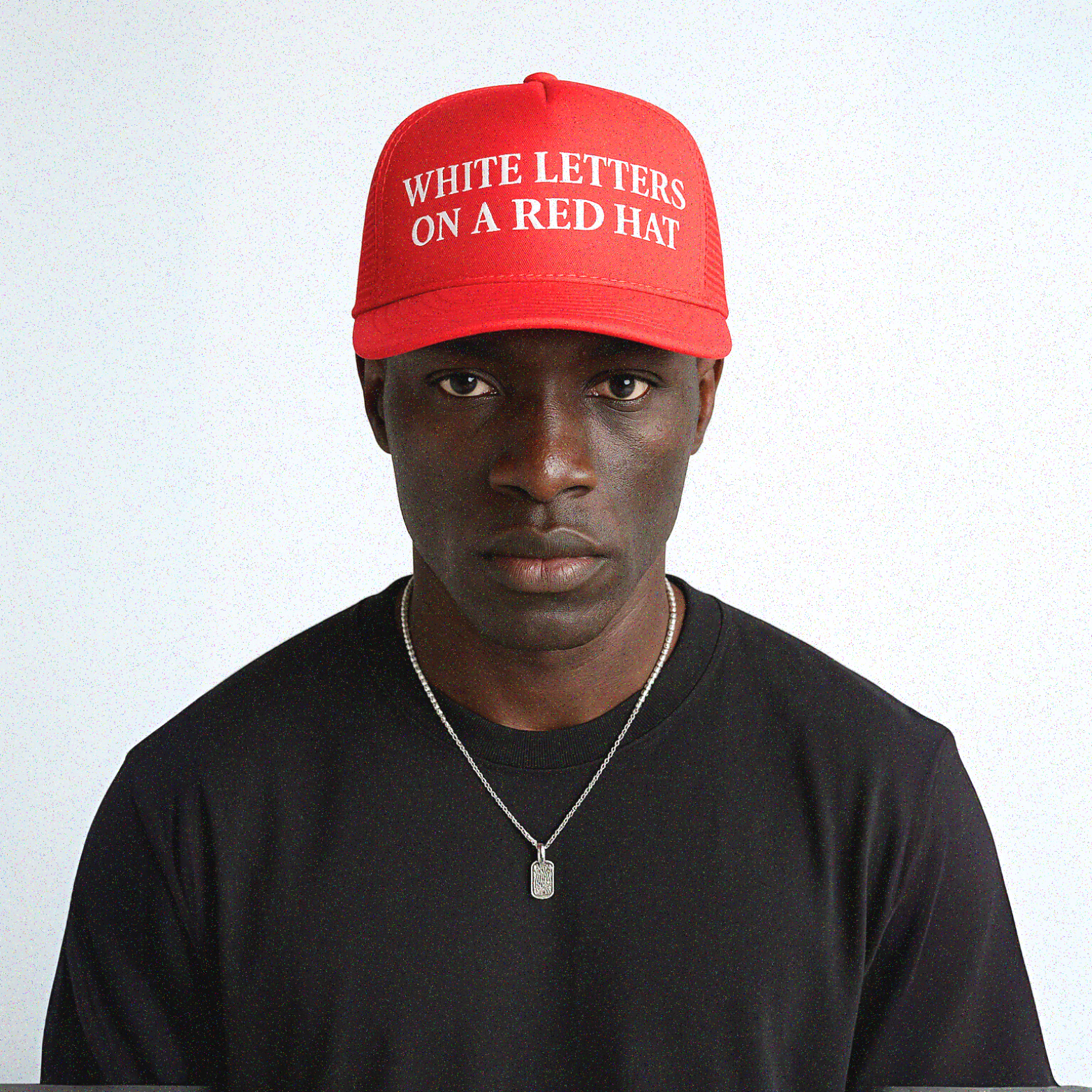 Hold For Plain | White Letters on a Red Hat - Hold for Plain